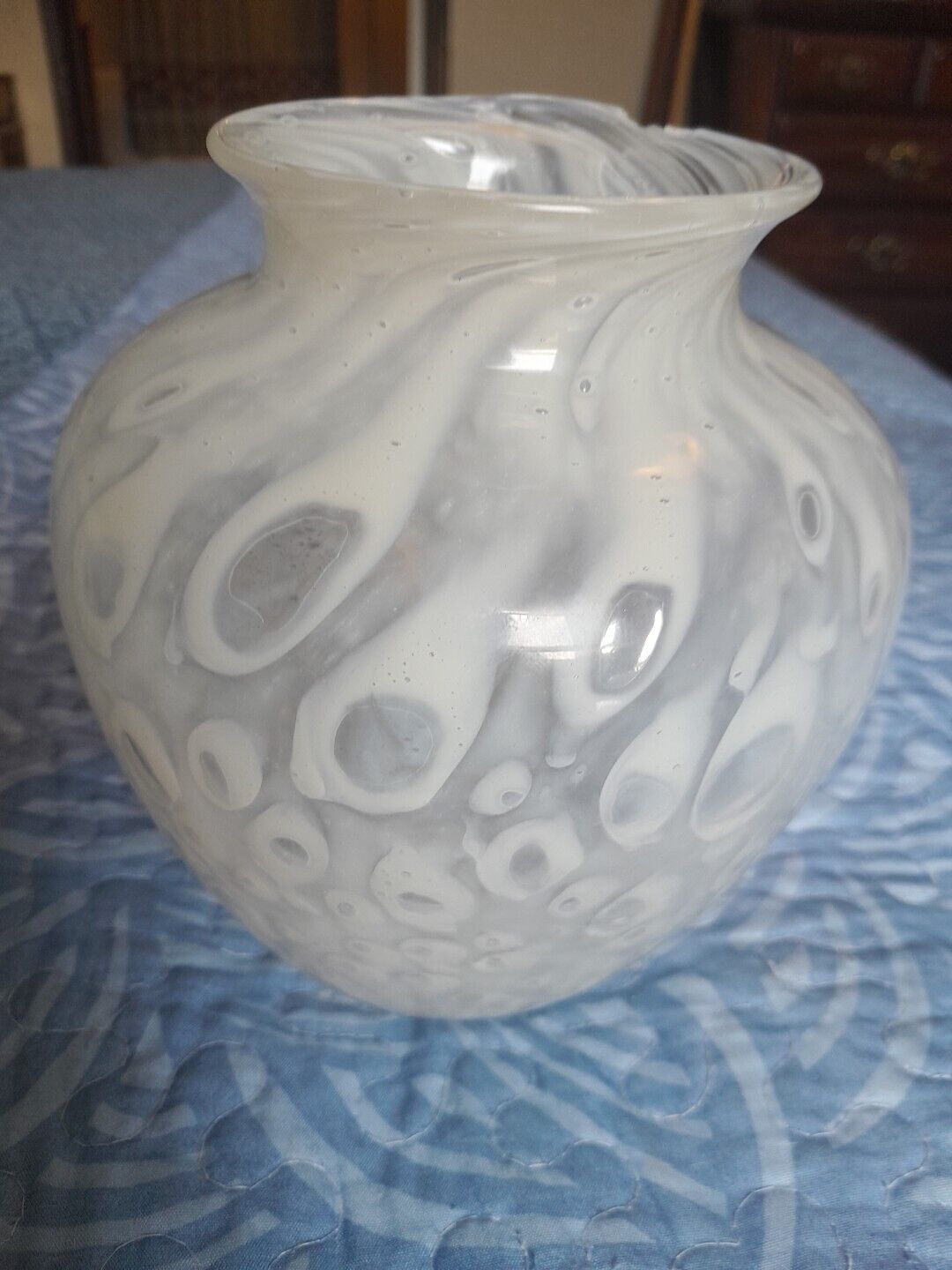 Antique Art Deco 1920-30s Signed Steuben Cluthra Vase Has Chip