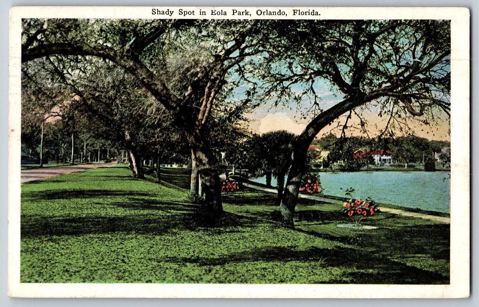 Orlando, Florida FL - Shady Spot In Eola Park - Vintage Postcard - Posted 1927