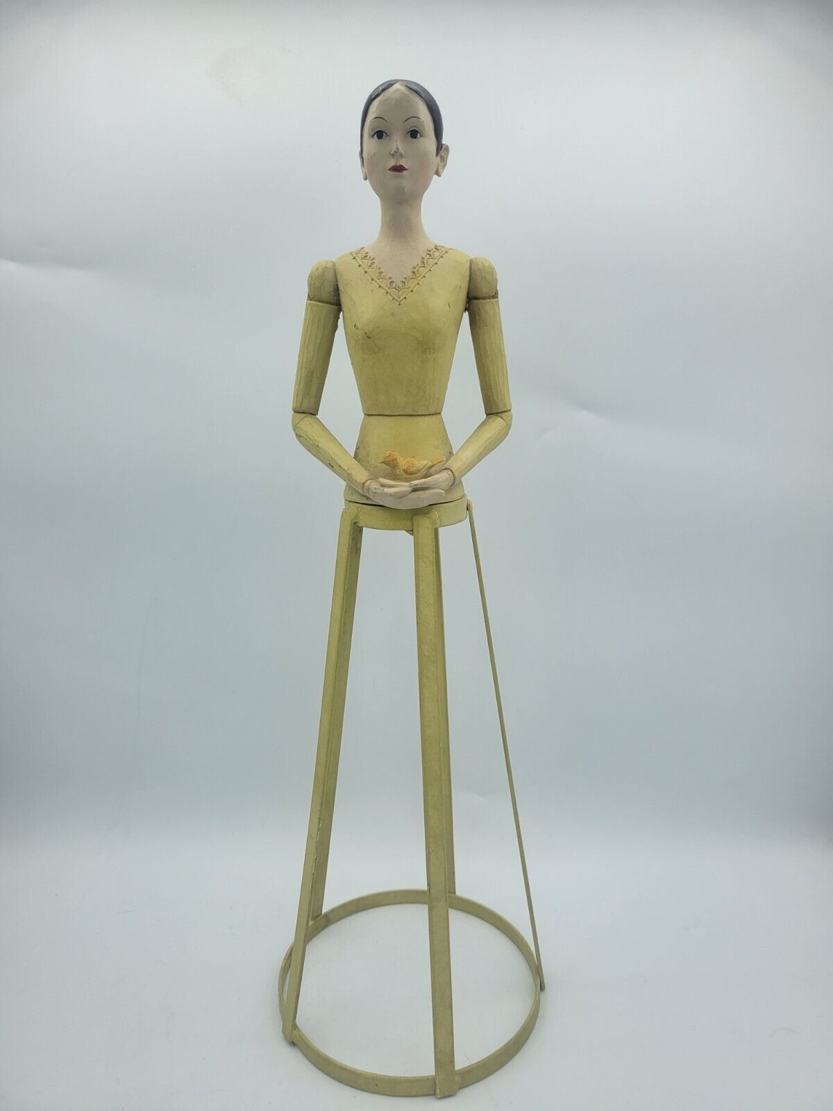 Vintage Santos Cage Doll Wood & Composition 17\