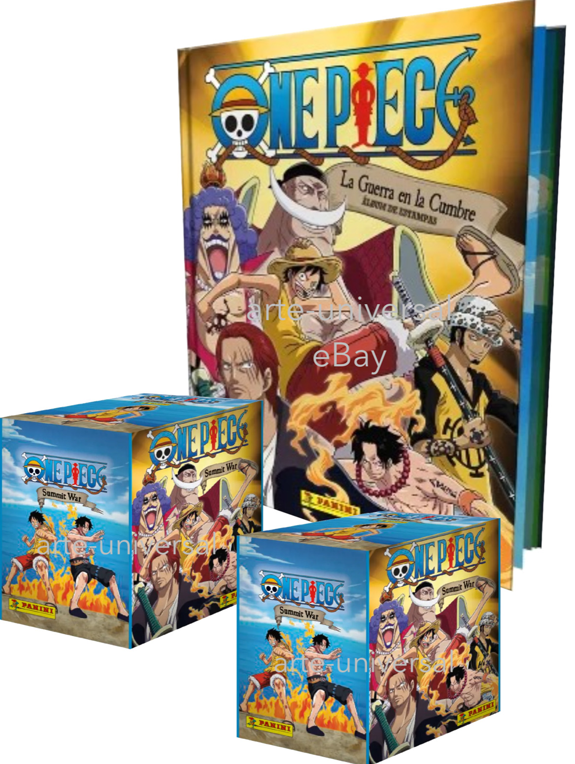 2 BOXES + HARDCOVER DELUXE ALBUM ONE PIECE Panini Sticker Collection 2022