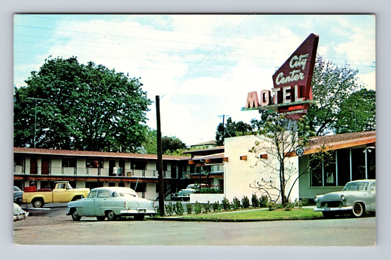 Salem OR-Oregon, City Center Motel, Souvenir, Antique, Vintage Postcard