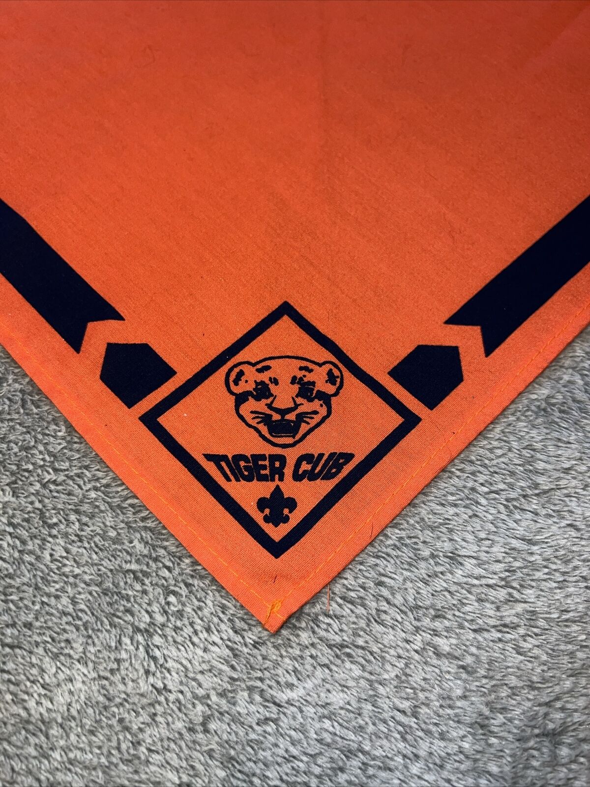 Vintage BSA Boy Scouts Of America Tiger Cub Orange Scarf Neckerchief