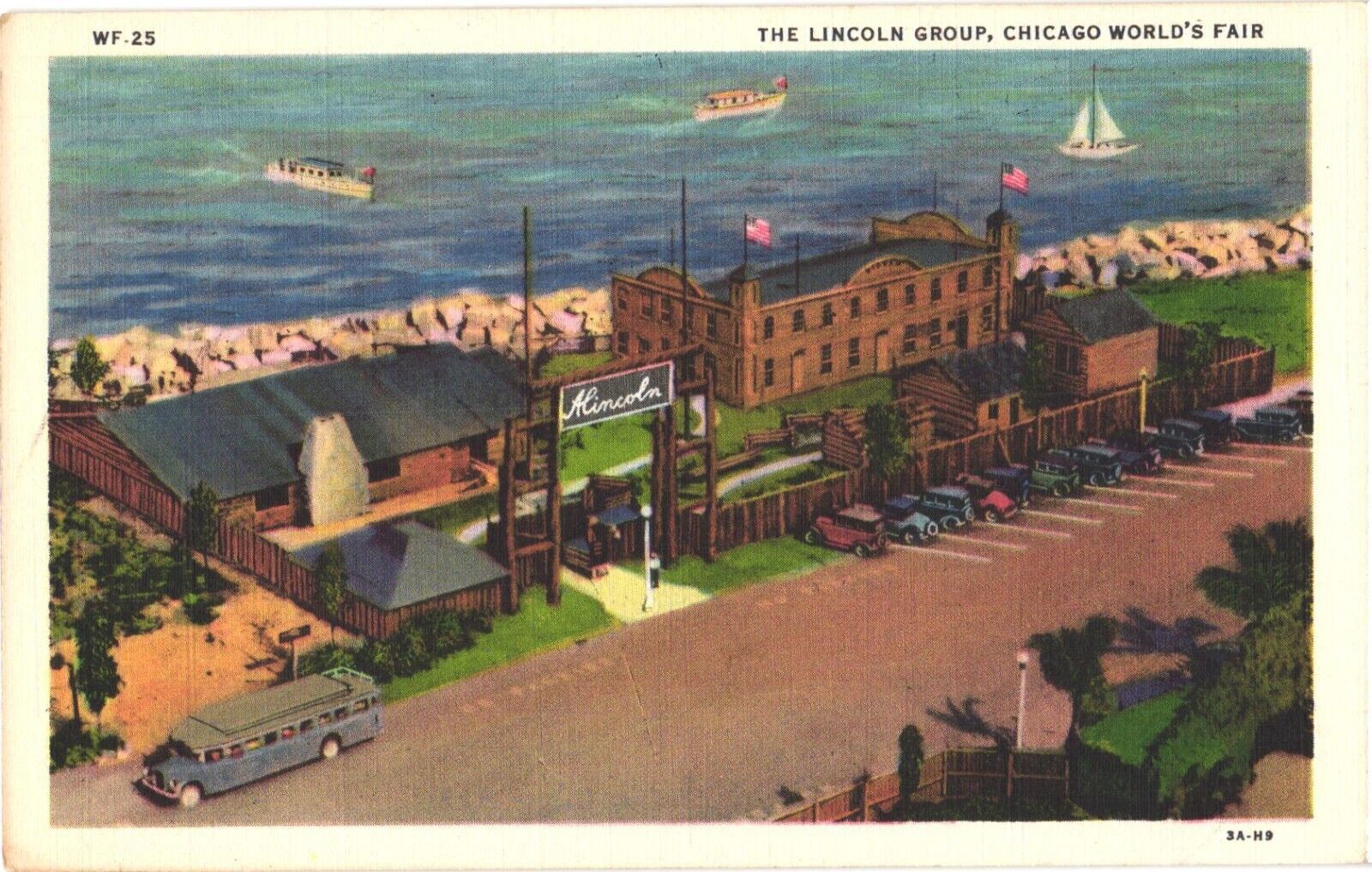 Chicago Illinois The Lincoln Group Life of Abraham Chicago World\'s Fair Postcard