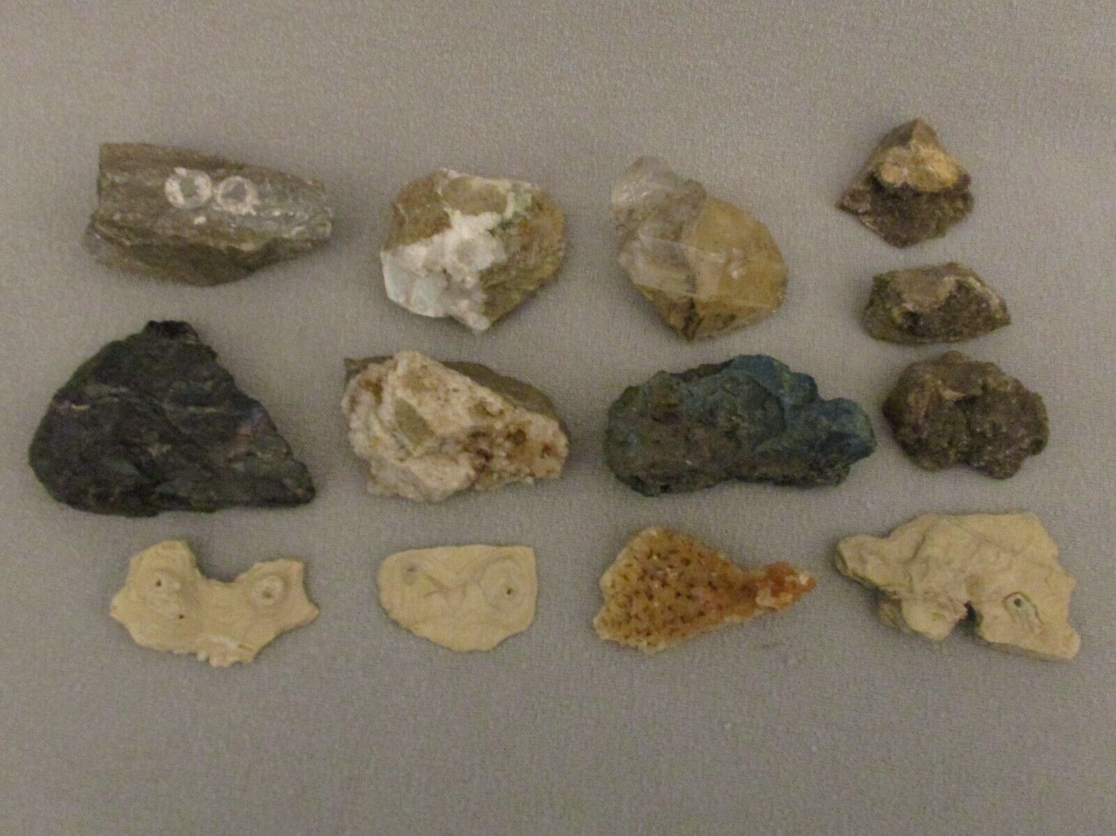 Cabinet-Sized Mixed Mineral Specimen Set