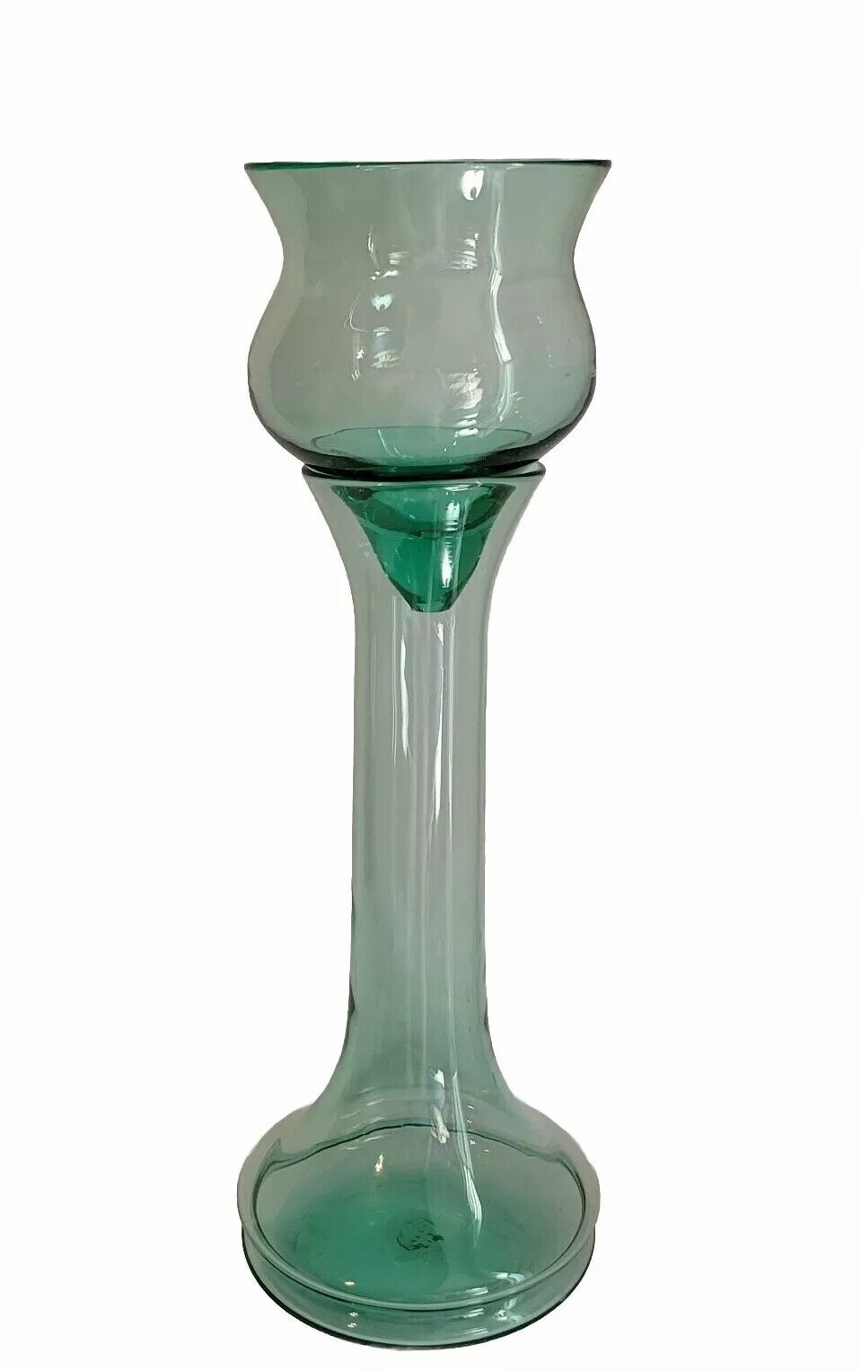 Blenko Glass Architectual Floor Vase & Candle Bowl #789/843  25\