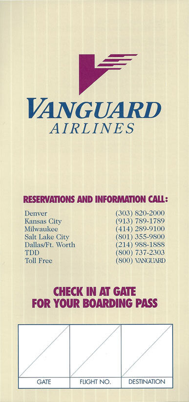 Vanguard Airlines ticket jacket wallet tan [1041] Buy 4+ save 50%