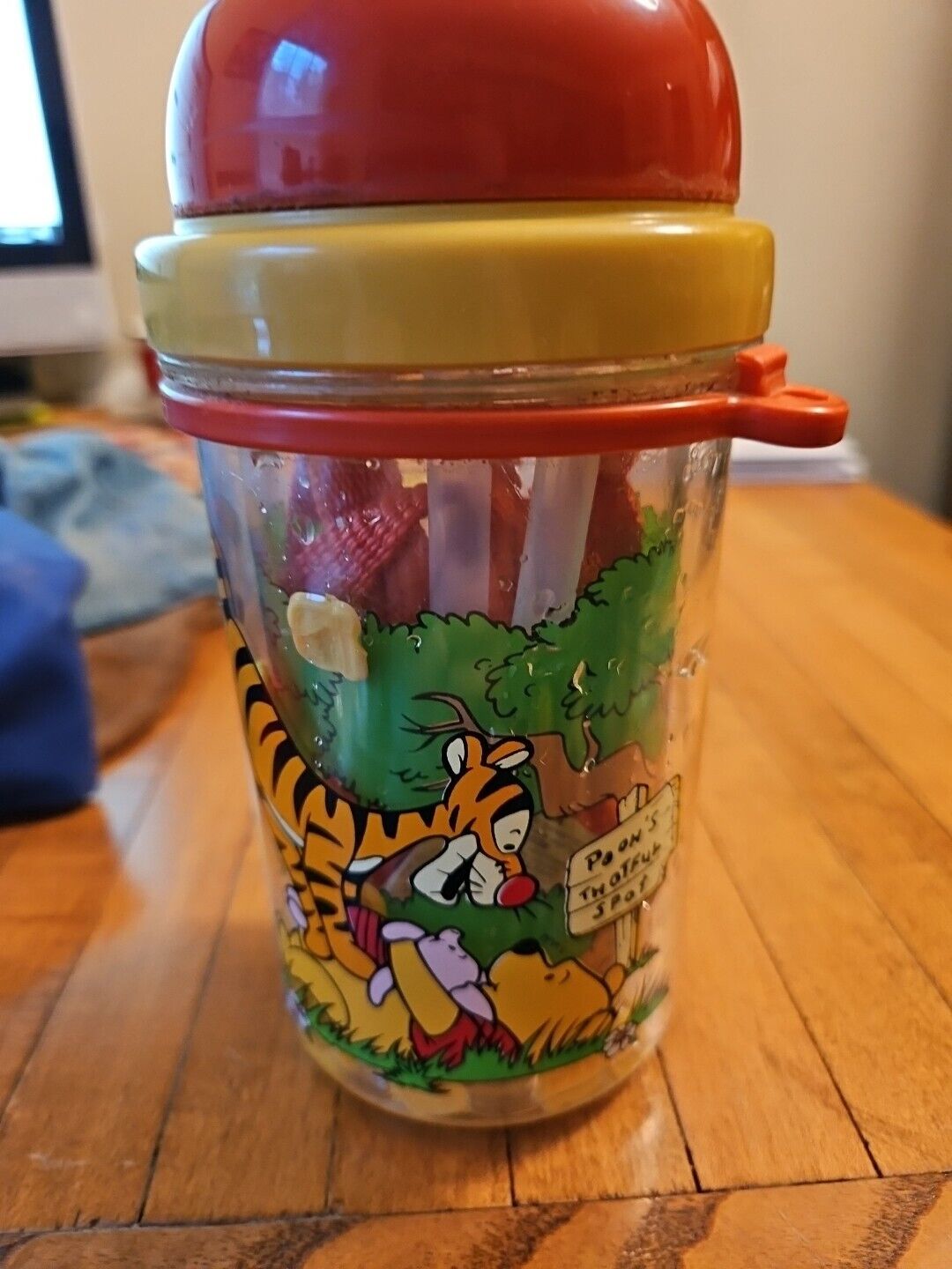 NWT Rare Vintage 90s Winnie the Pooh Turn & Learn Cup w/ Carrying Strap