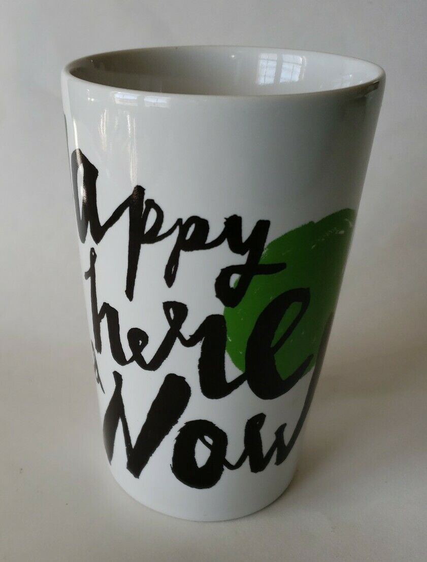 Starbucks HAPPY HERE and NOW tall cup mug dot 2014 16 oz