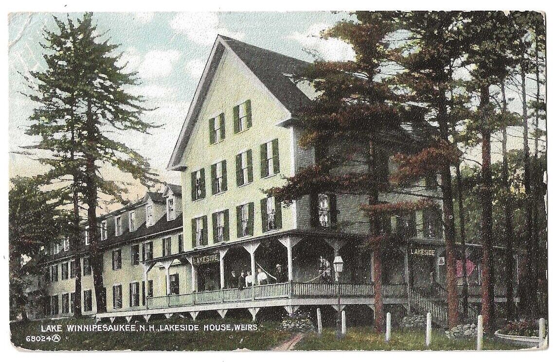 Weirs New Hampshire c1910 Lakeside House, hotel Lake Winnipesaukee