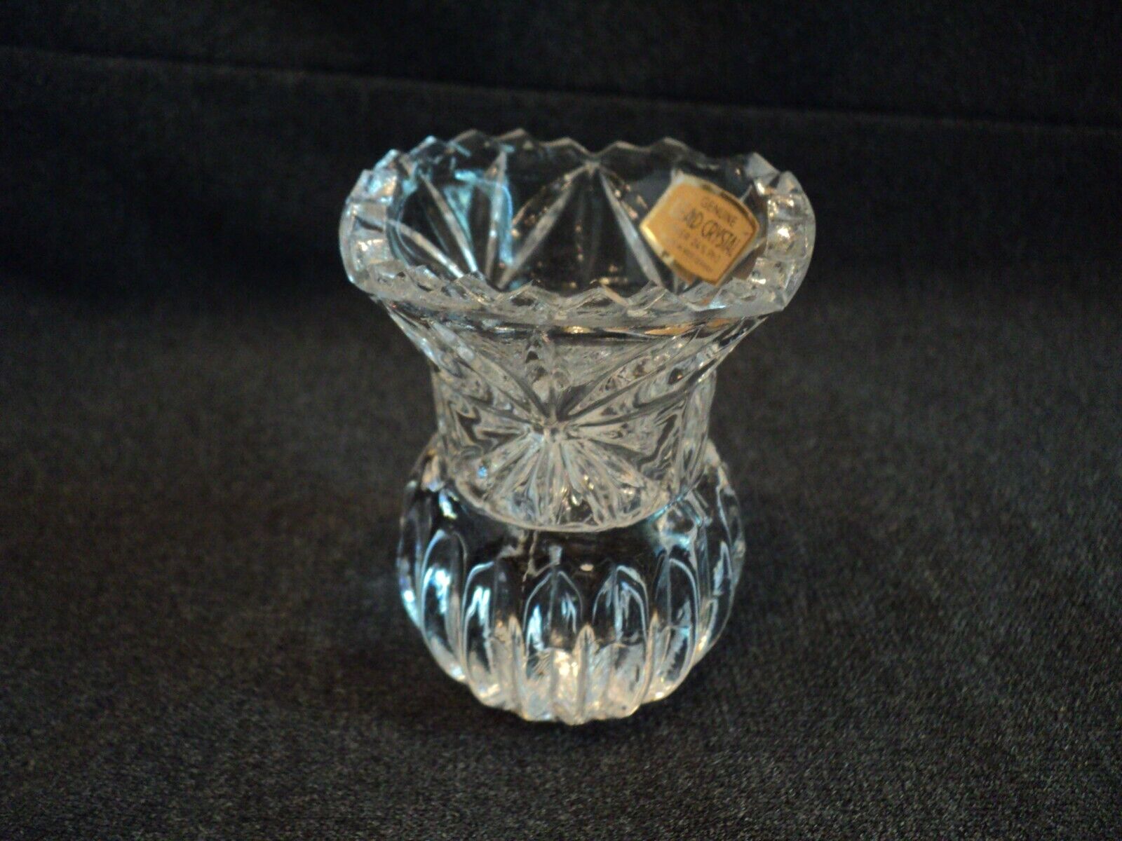 Sparkling, Vintage Small West Germany Leaded-Crystal Toothpick Holder - 2.5\