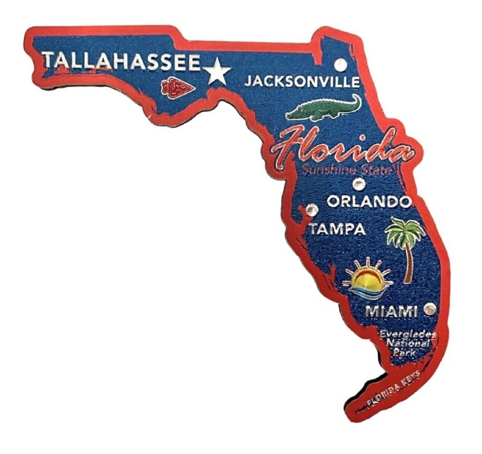 Florida The Sunshine State Foil Fridge Magnet