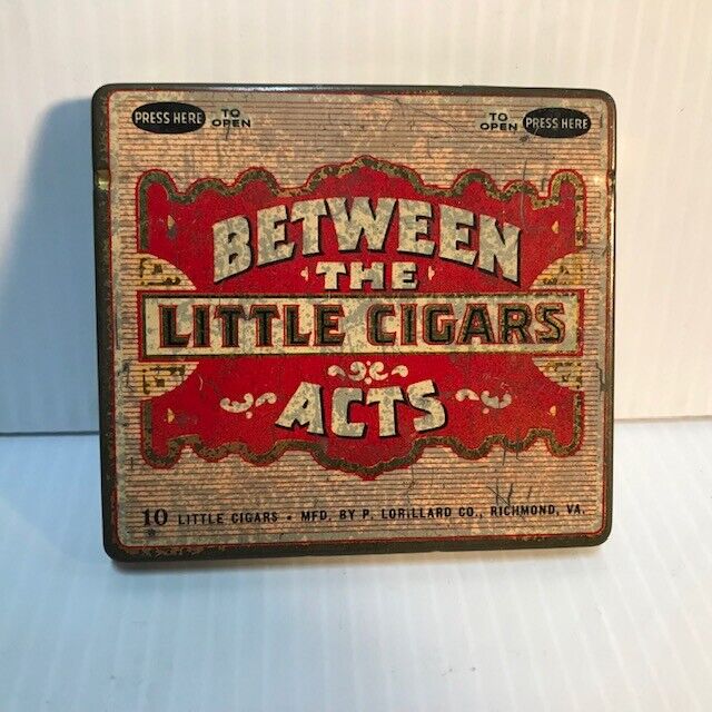 Vintage Between The Acts Little Cigars tin (FC104-1 T0265)