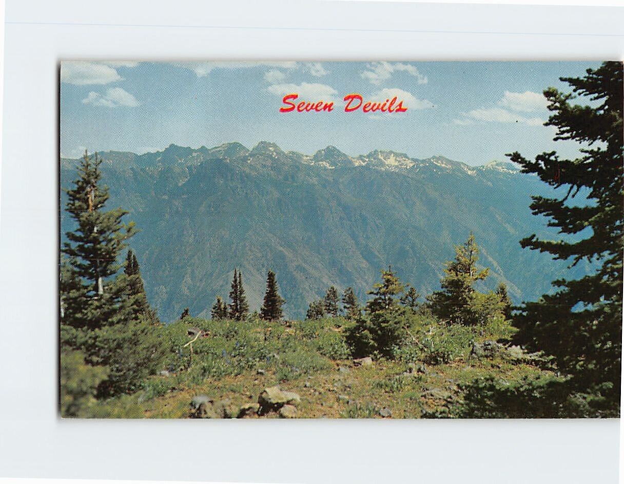 Postcard Seven Devils Mountain Range Idaho USA