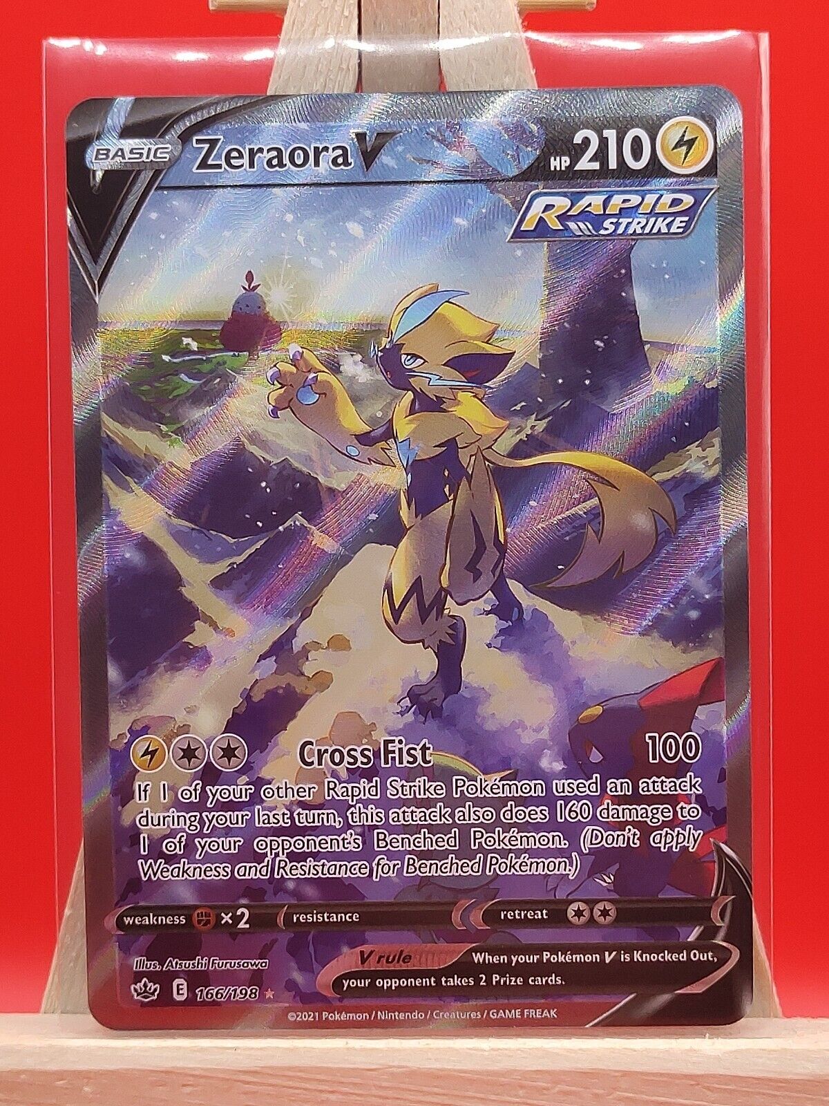 Zeraora V 166/198 Chilling Reign Alternate Full Art Ultra Rare Pokemon Card New
