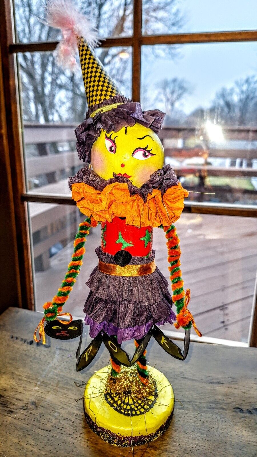 Vtg Crepe Suzettes Silvestri 14” Whimsical Halloween Figurine Lib Cummings Mead