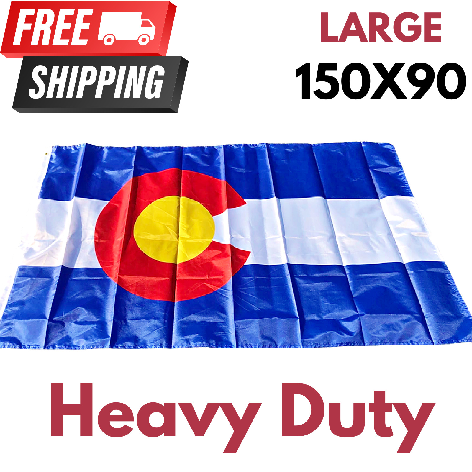 Large Colorado US State Flag Outdoor Indoor Heavy Duty 150X90cm National Banner