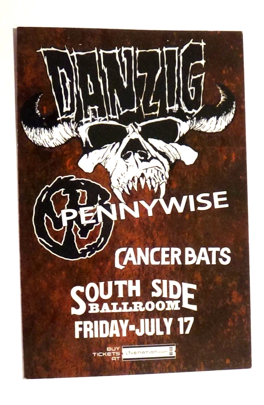 Danzig Pennywise Cancer Bats Promo Postcard 2015 Manson Slayer Slipknot Dalas TX