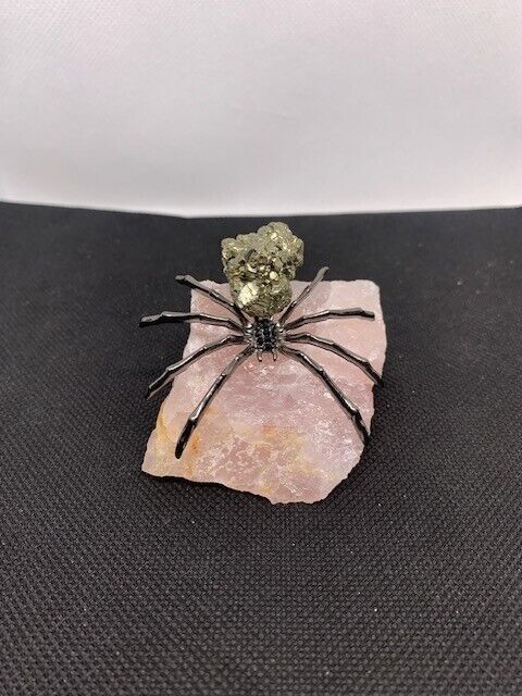 Rose Quartz with Pyrite Spider - Crystal - Meditation