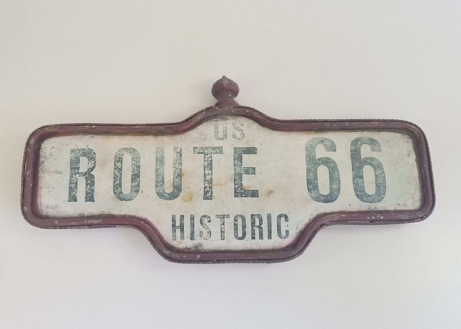 Historic US Route 66 Wall Mounted Street Sign Rustic 