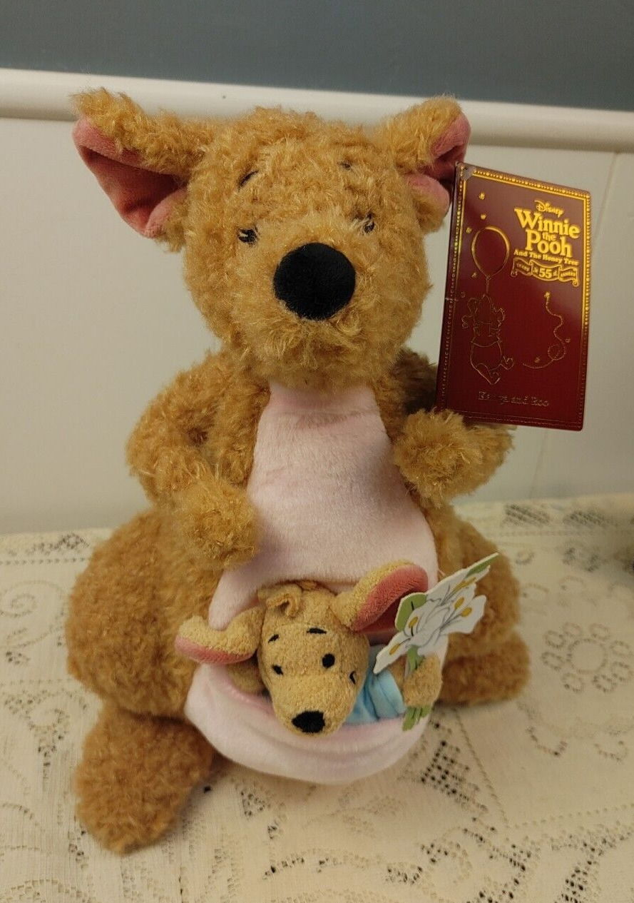 Disney Winnie the Pooh And The Honey Tree 55Th Anniversary Kanga And Roo Plush ￼