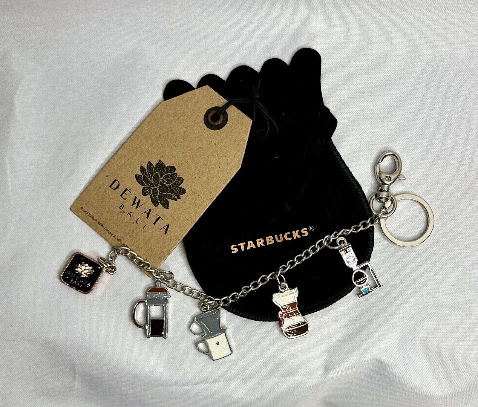 Starbucks Reserve Dewata Bali Five Charm Bracelet with Storage Bag
