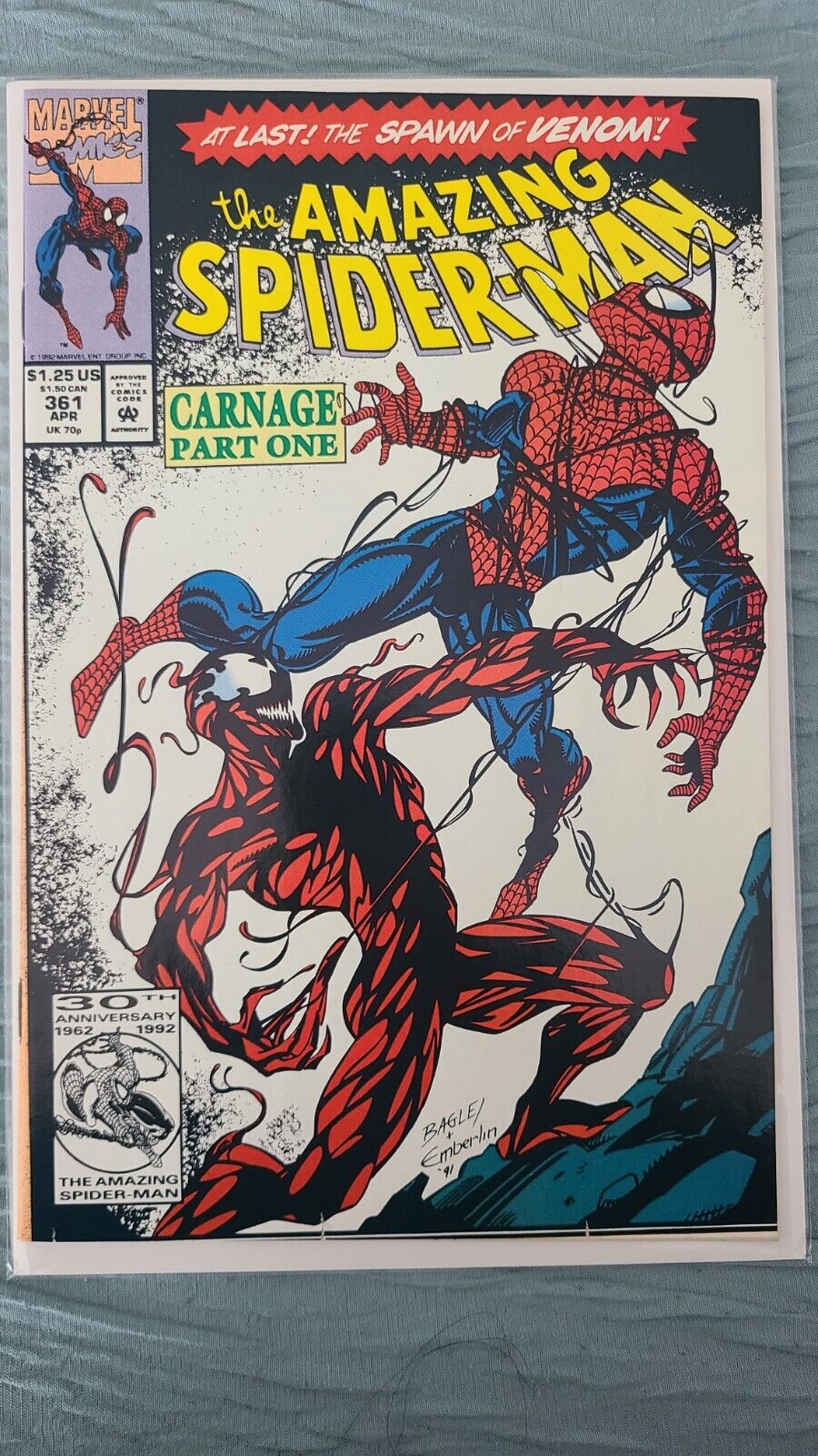 The Amazing Spider-Man #361 First APP Carnage, NM 