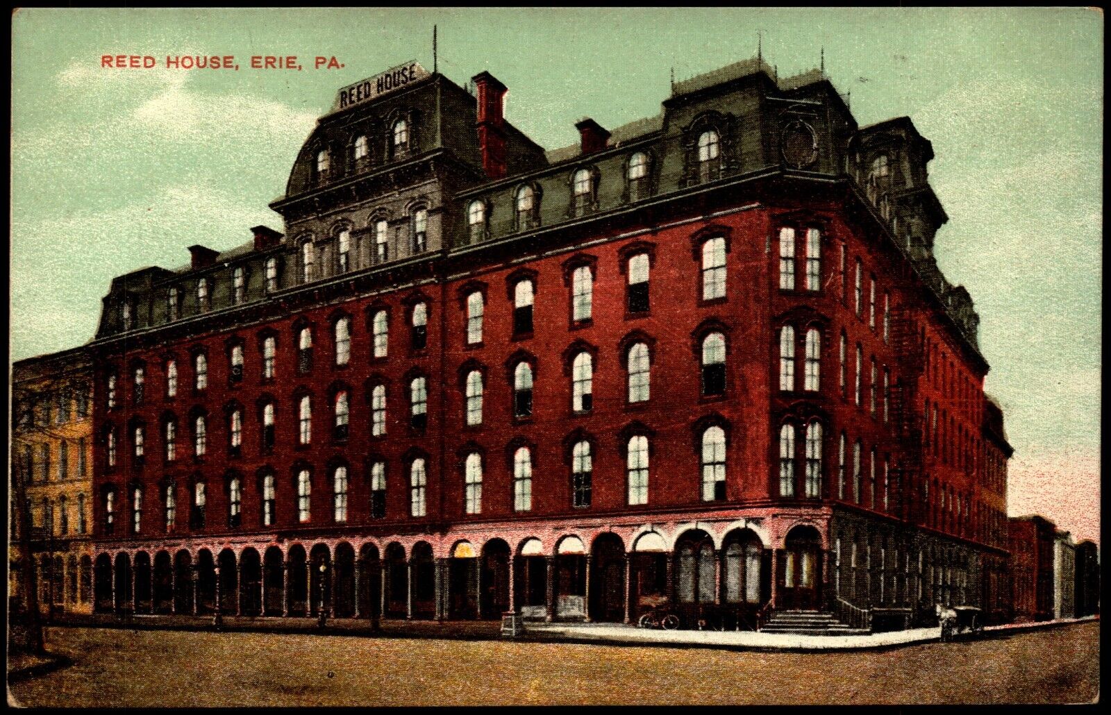 Postcard PA Erie Pennsylvania Reed House c1910 B18