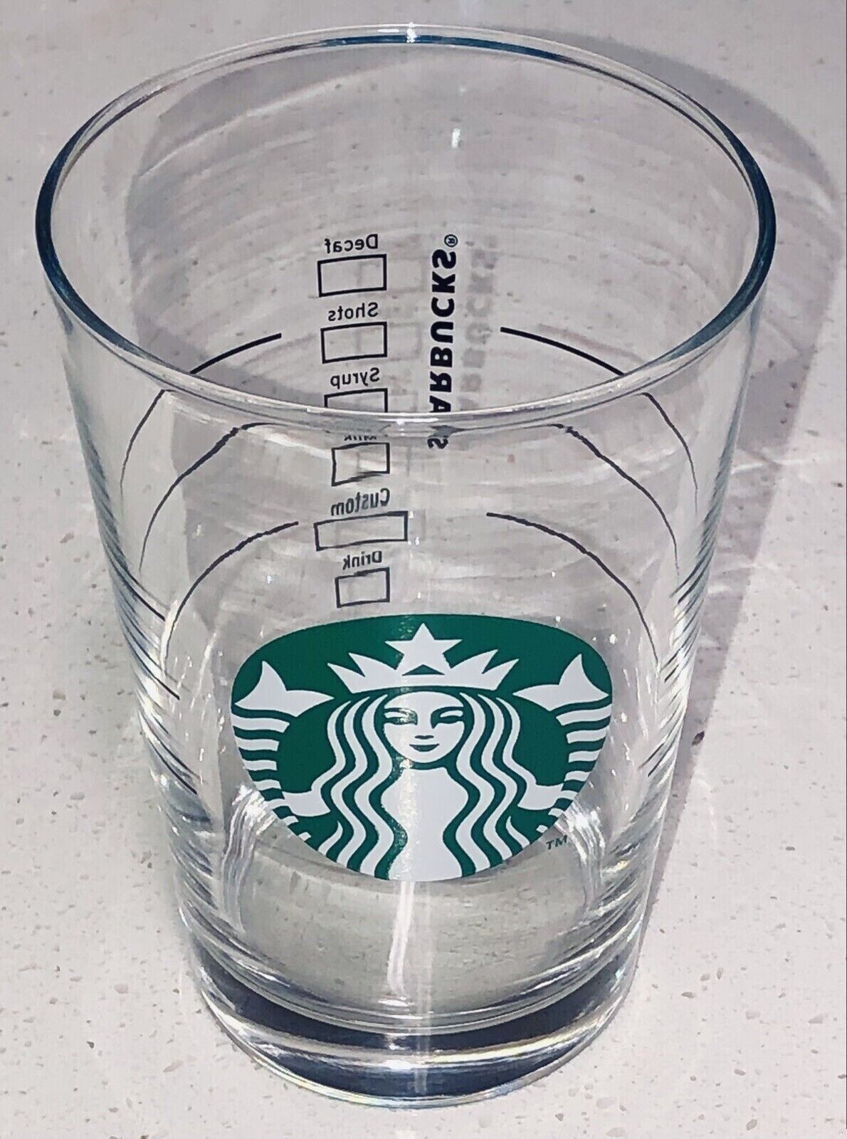 Starbucks To Go Logo Glass Old Logo 450ml Glass Cup Lined Measurements Japan New