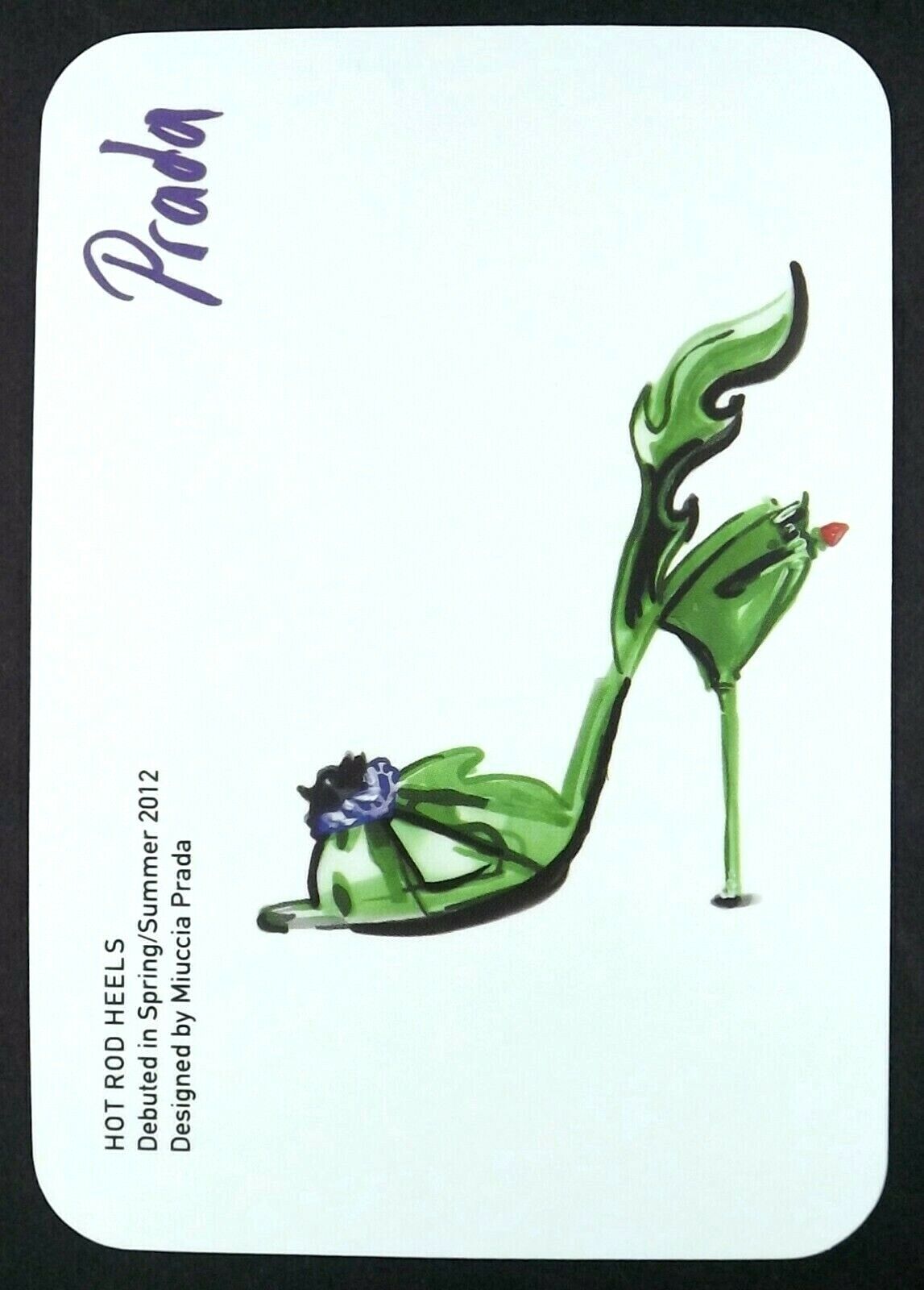1 x Fashion card Prada Hot Rod Heels 2012 Shoes - FC2