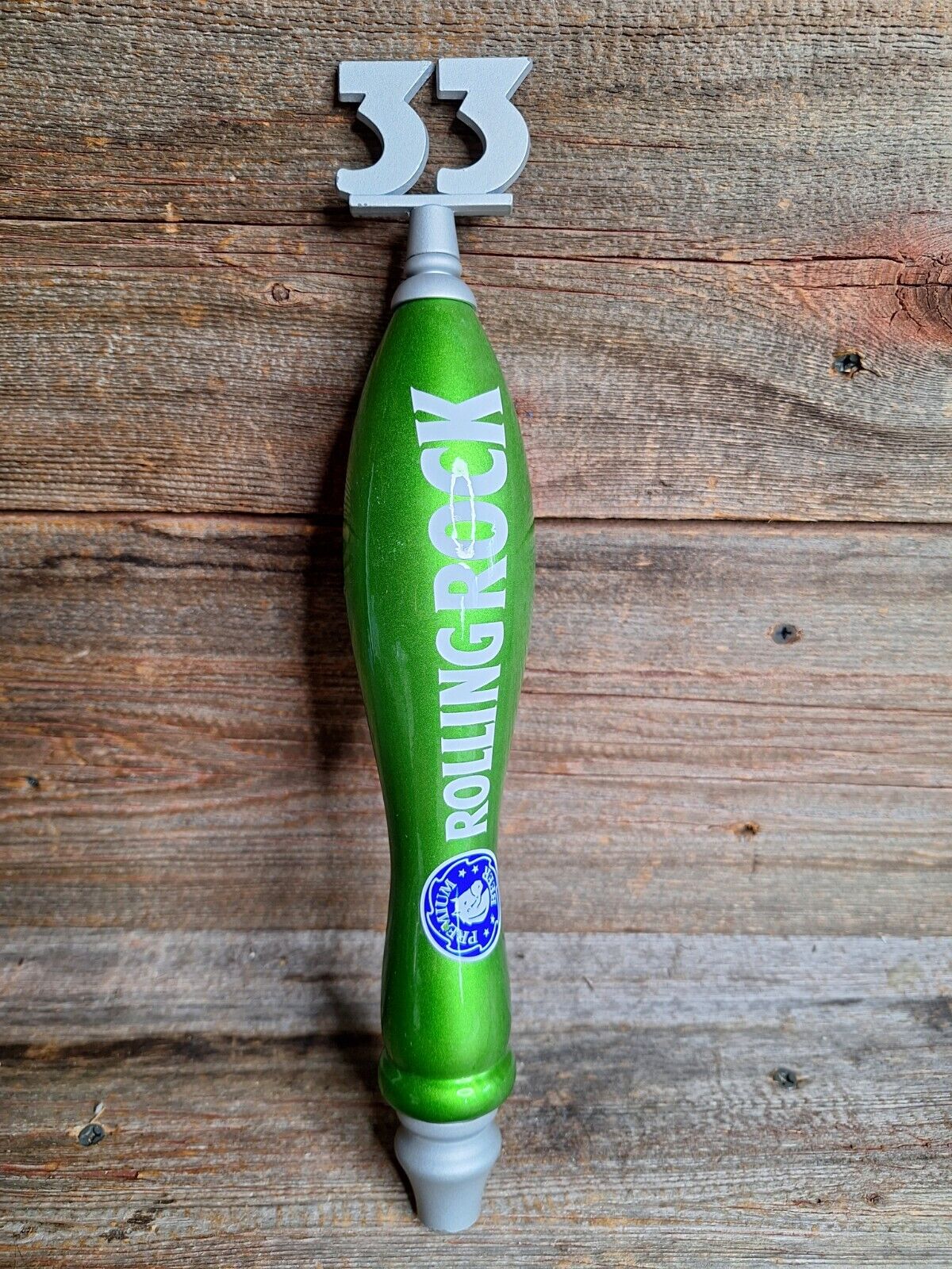 Rolling Rock “33” Latrobe PA Pub Style Logo Beer Tap Handle 13” Tall - Nice Used
