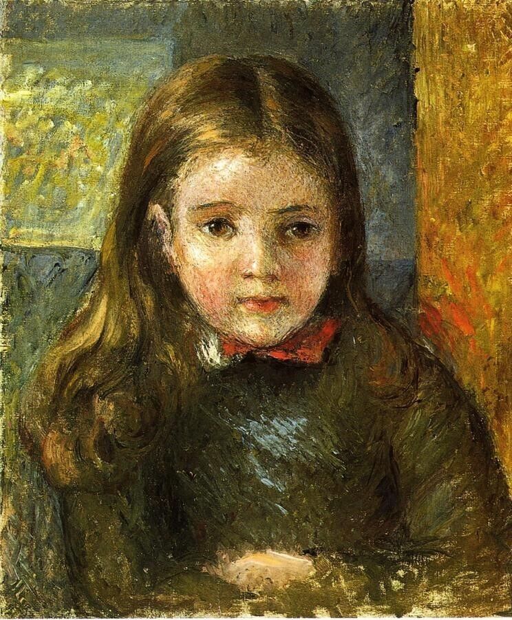 Oil painting Portrait-of-Georges-1880-Camille-Pissarro-oil-painting Portrait-of-
