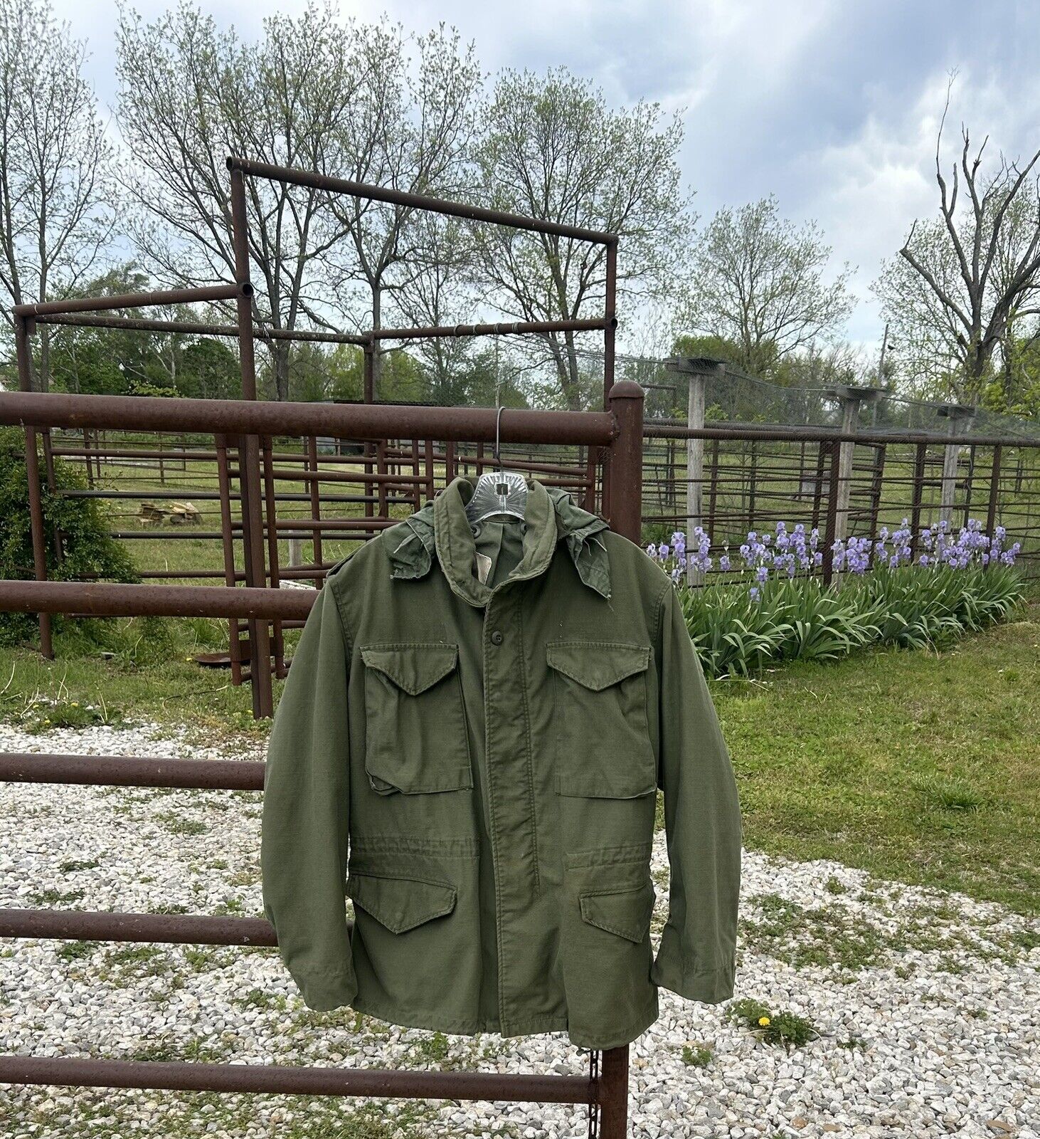 Vintage 1980 M-65 Olive Green US Military Field Jacket S/M Army USMC AIR FORCE