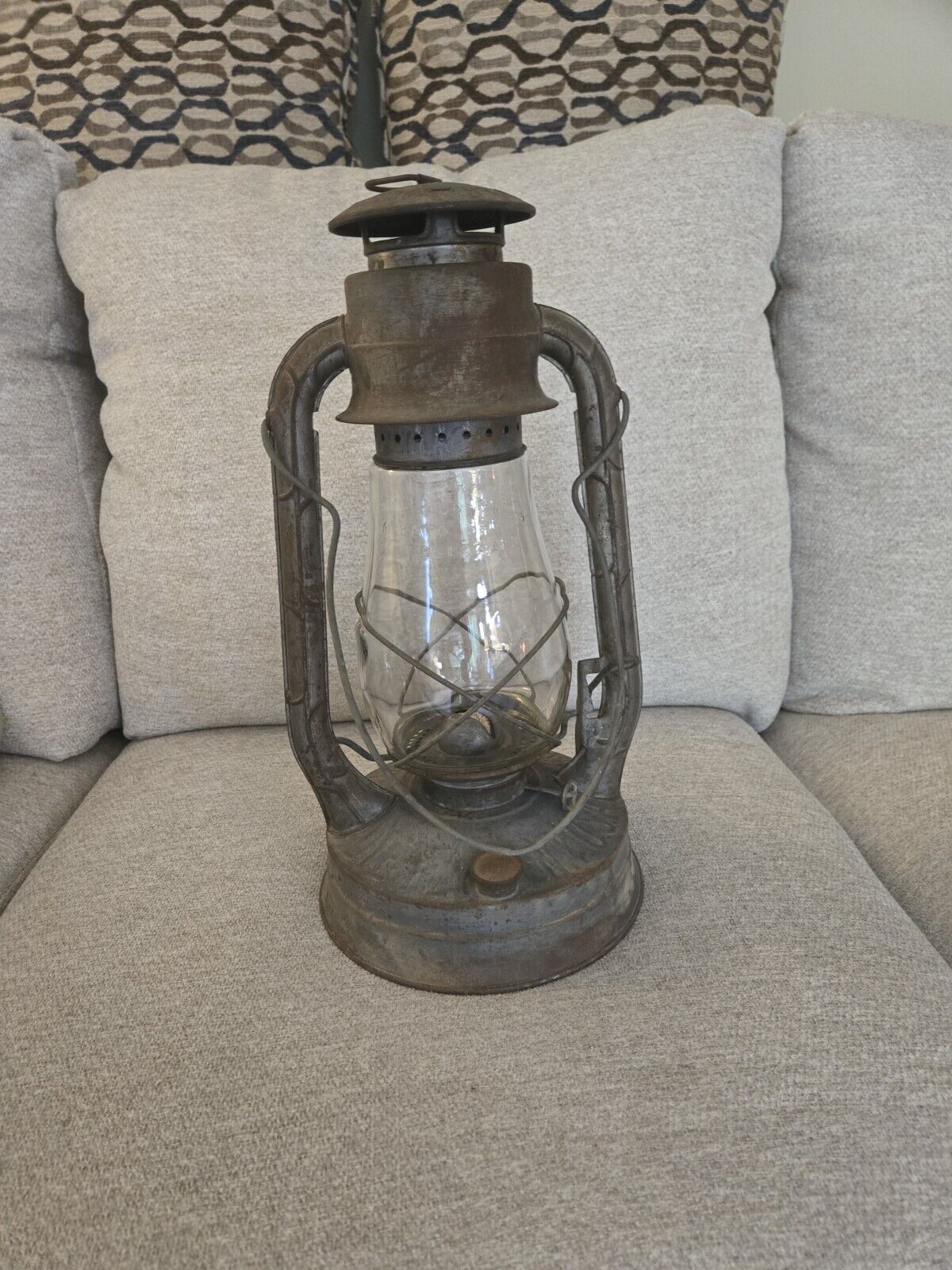  Vintage Dietz Special No. 2 Blizzard Fitzall Tubular Glass Globe NY Lantern