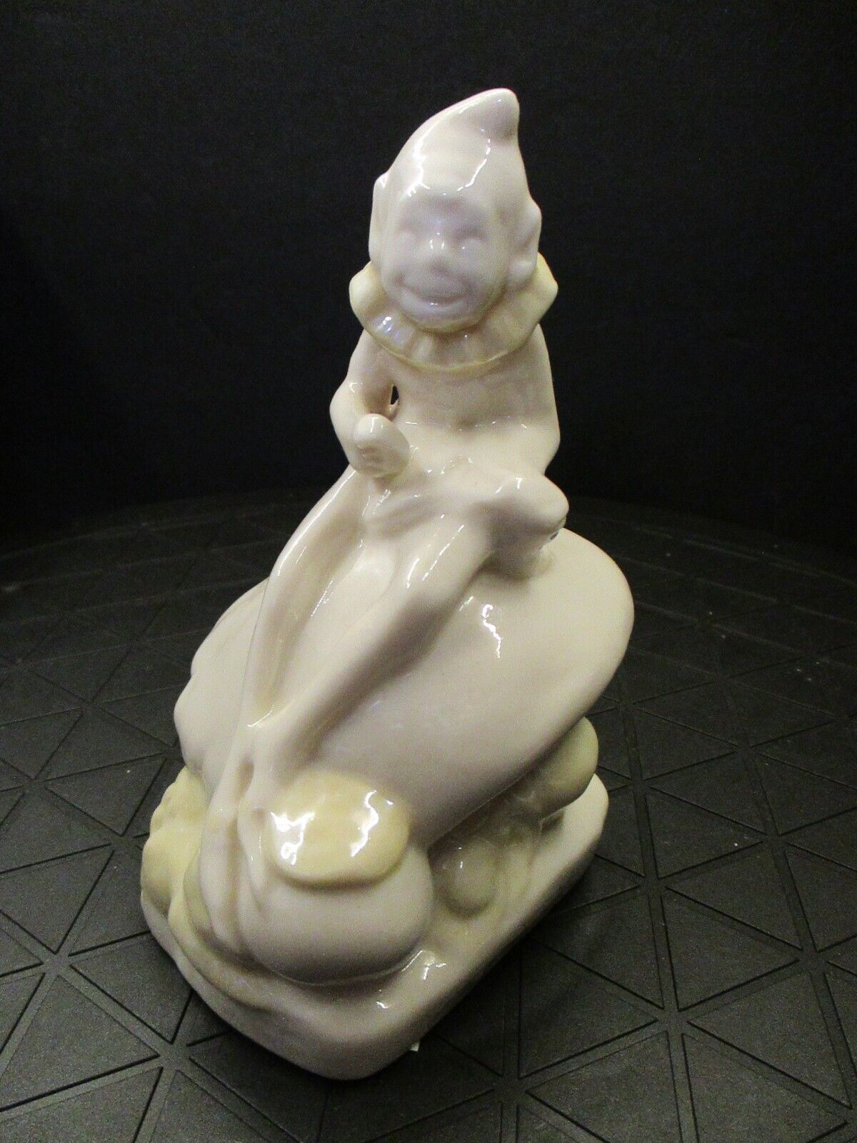 Vintage Belleek Ireland Irish Leprechaun Sitting On Toadstool Porcelain Figurine