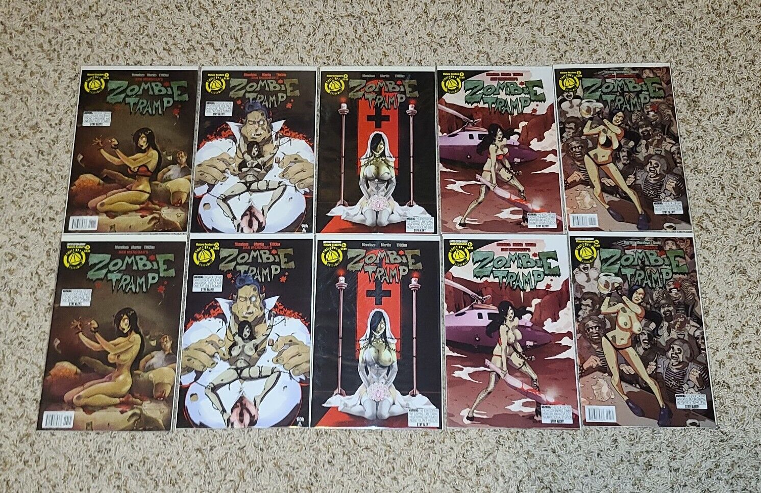 Zombie Tramp Comic Lot - Issues 1, 2, 3 ,4 & 5 - Risque Variants Included
