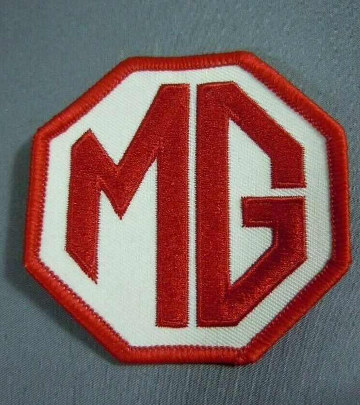 MG Red Octagon Iron-On British Automotive Car Patch 2.75\