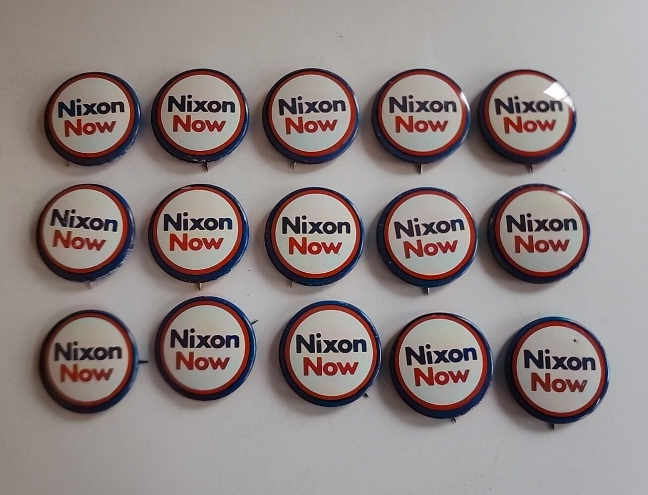 15x RICHARD NIXON Nixon Now 1972 Election Campaign Pin Pinback Button 1.25\