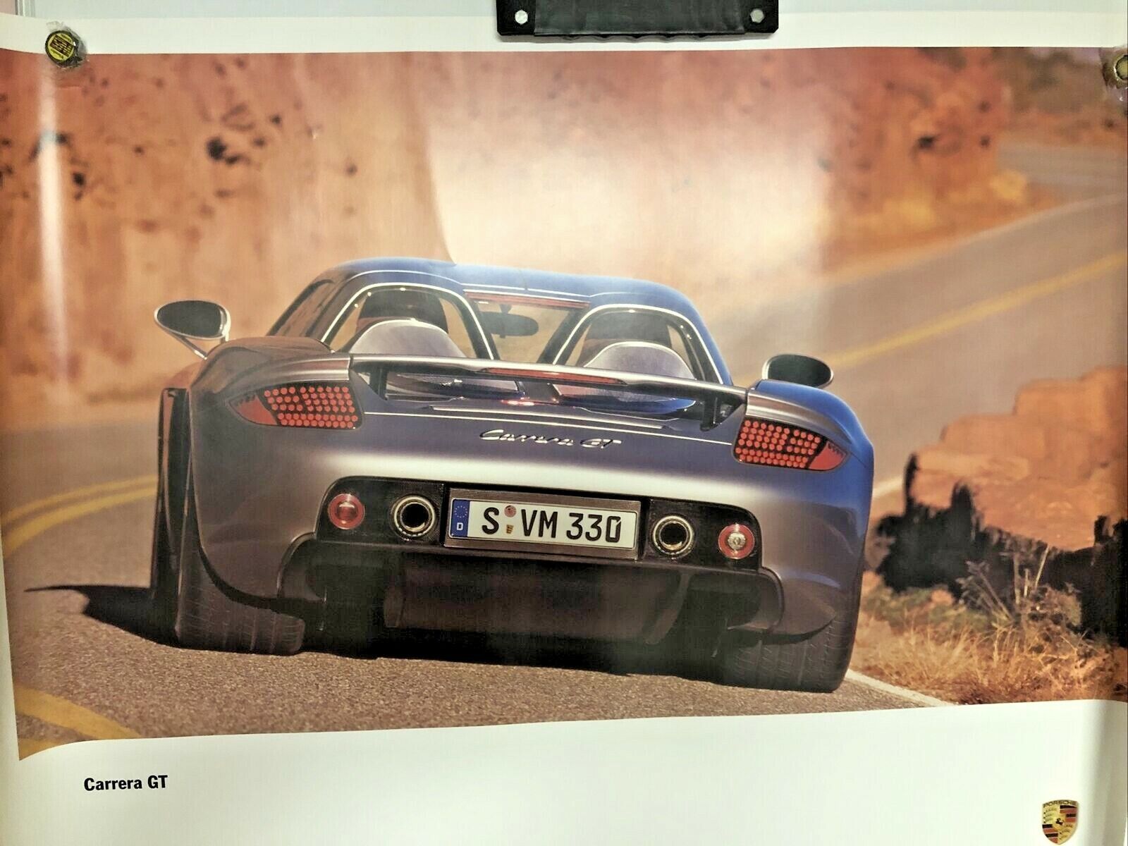 2003 Original Porsche Carrera GT Poster Rare And Awesome