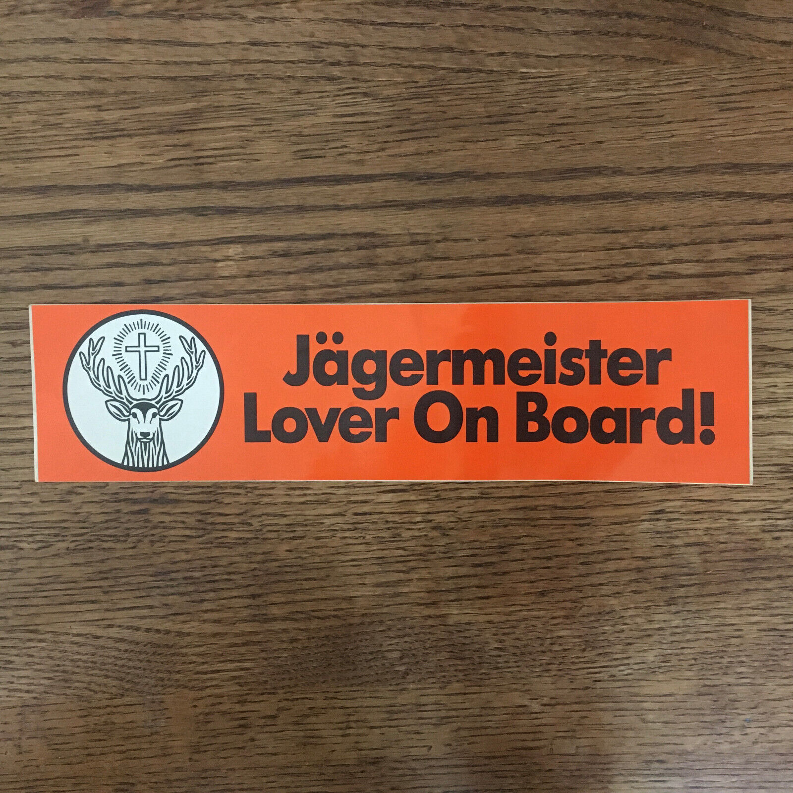 Jägermeister Lover On Board unused 1970s vintage bumper sticker ❤️ Jagermeister