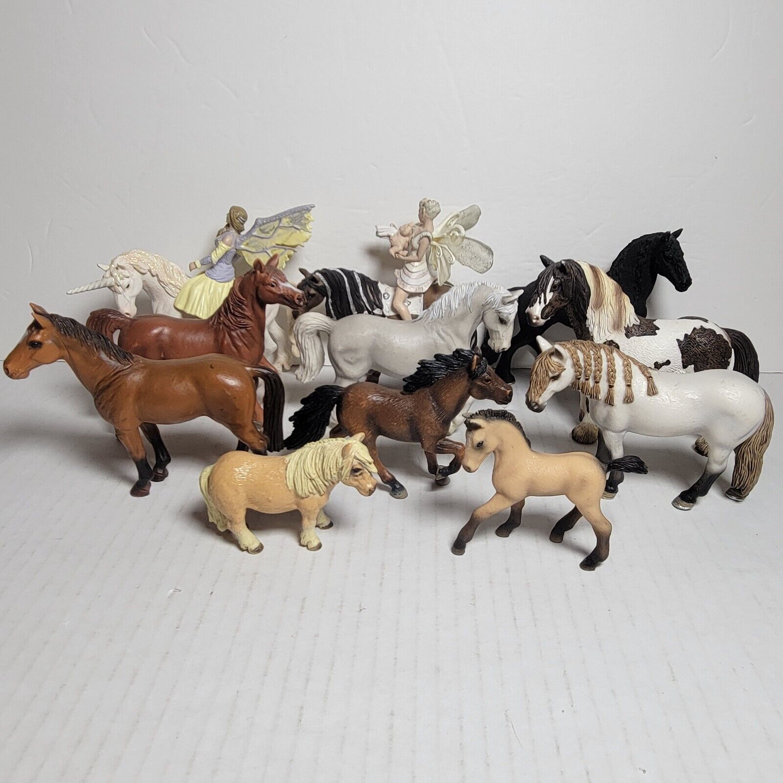 Lot Of 11 Schleich Horses Foals Colts Collectible Farm Animal Figurines Elves