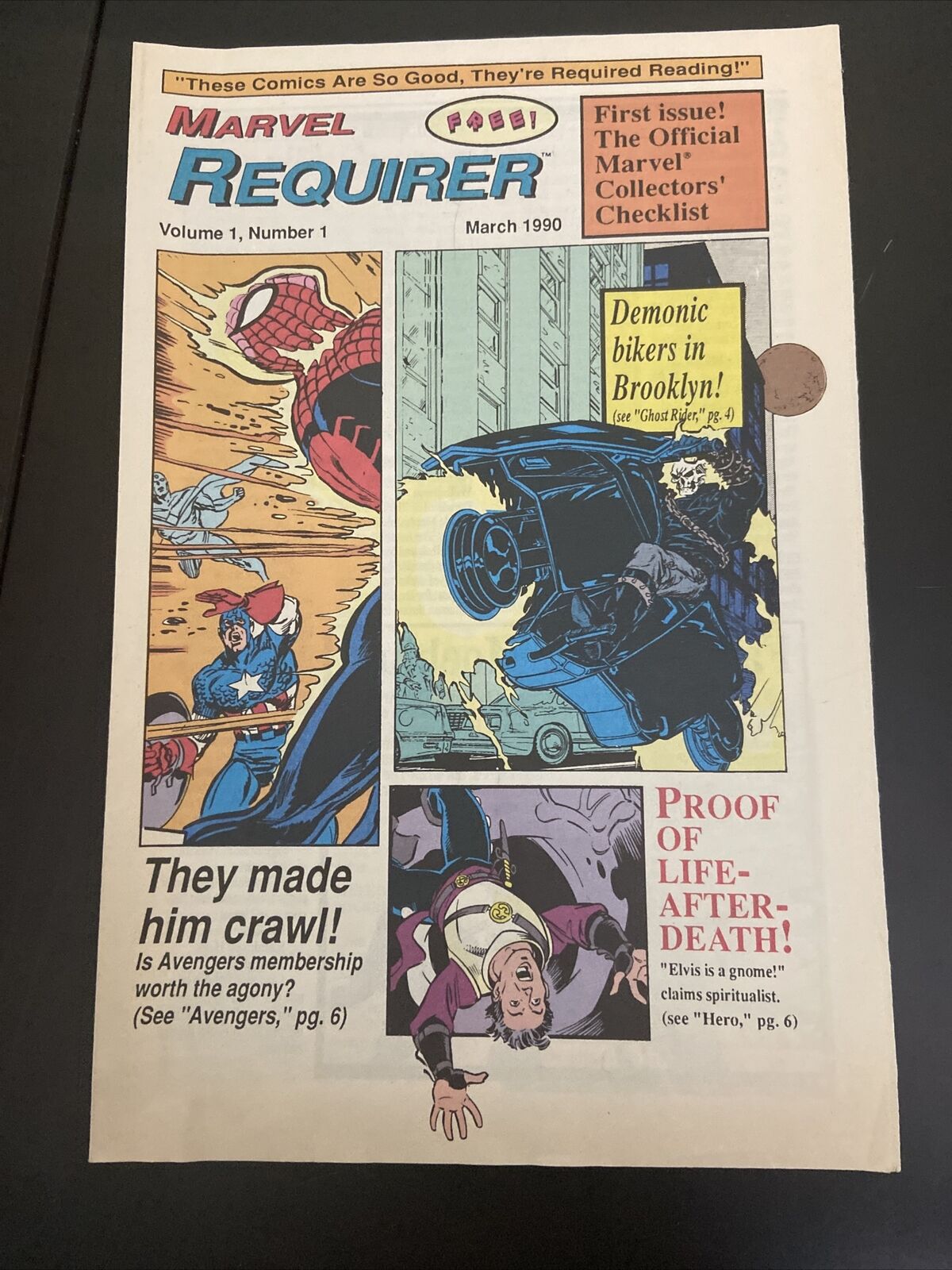 Marvel Requirer # 1 March 1990 X-Men  Starjammers Ghost Rider