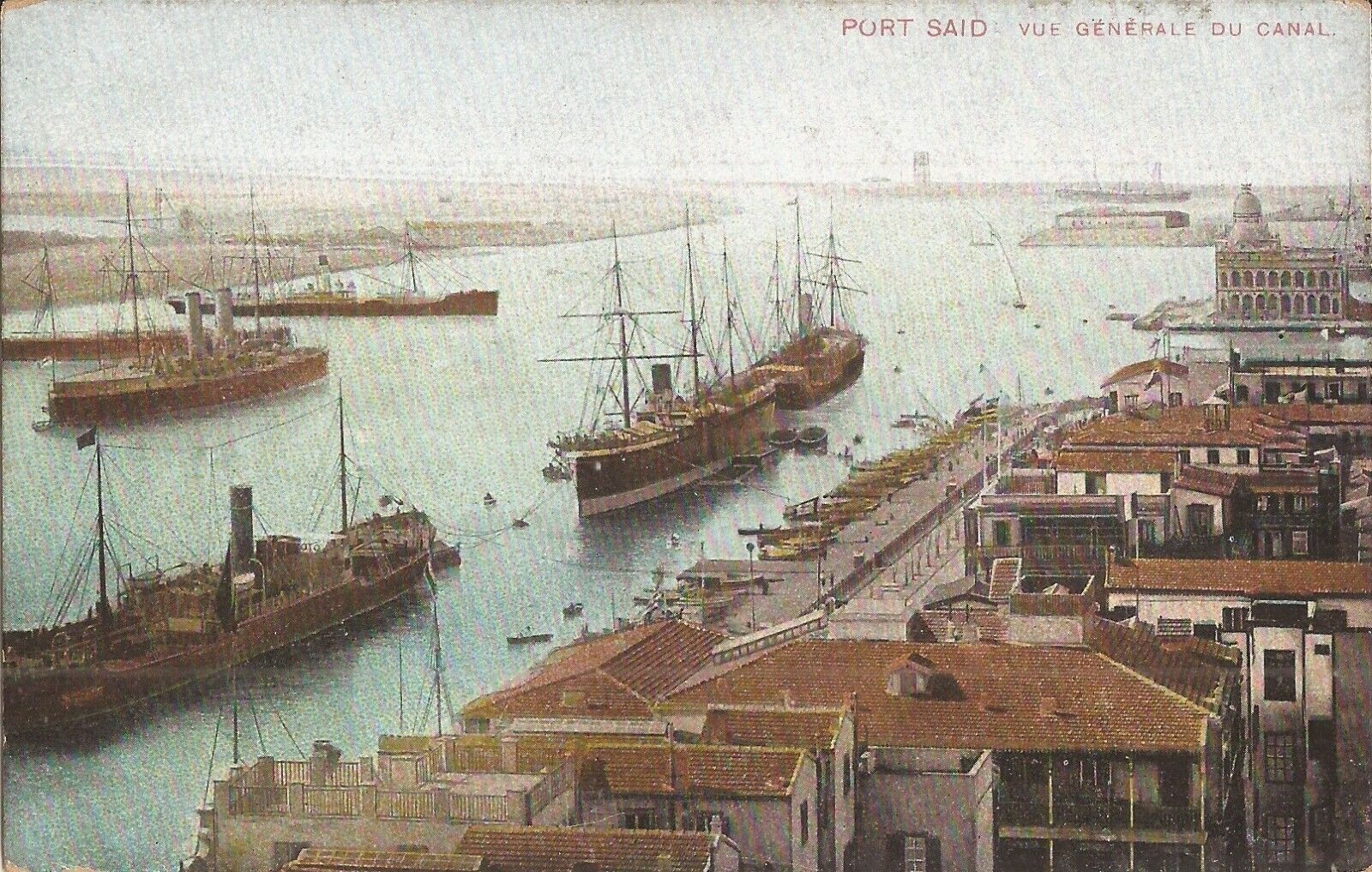 Port Said, EGYPT - Vue Generals du Canal - بورسعيد - freighters