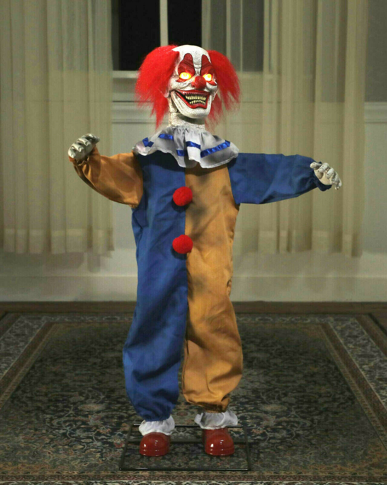 HALLOWEEN 3 FT ANIMATED LITTLE TOP CLOWN EVIL PROP HAUNTED HOUSE HORROR