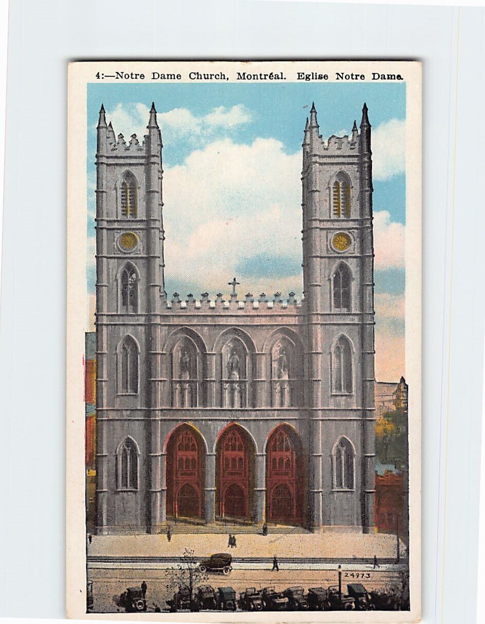 Postcard Notre Dame Church Montreal Canada