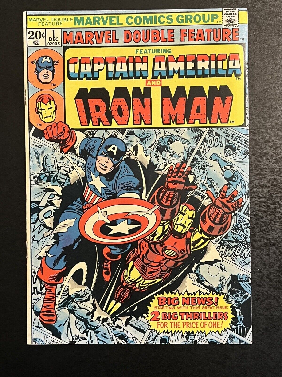 Marvel Double Feature #1 Captain America And Iron Man (1973 Marvel Comics)