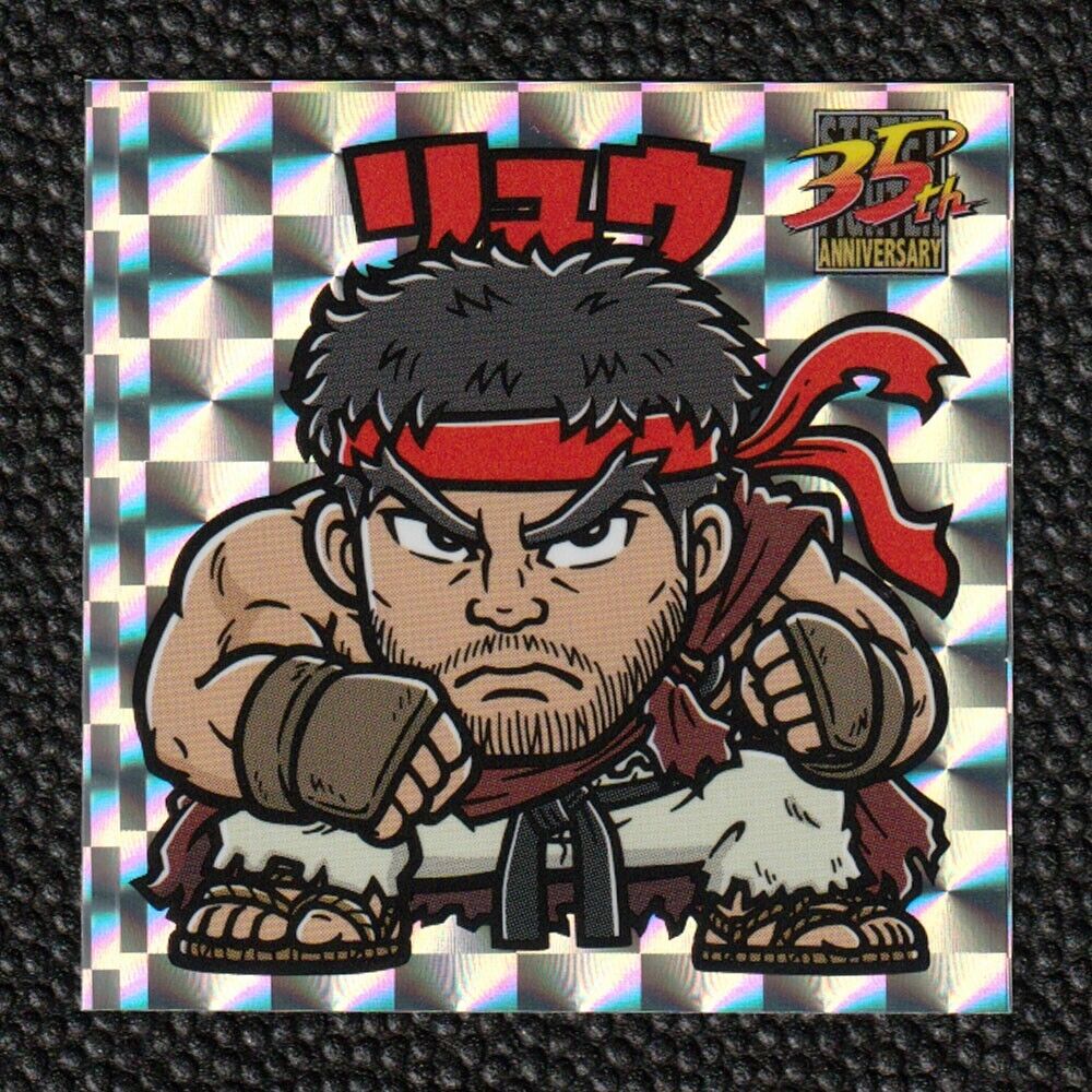 CAPCOM STREET FIGHTER Sticker Ryu Holo 35th Anniversary Bikkuriman Style L/E