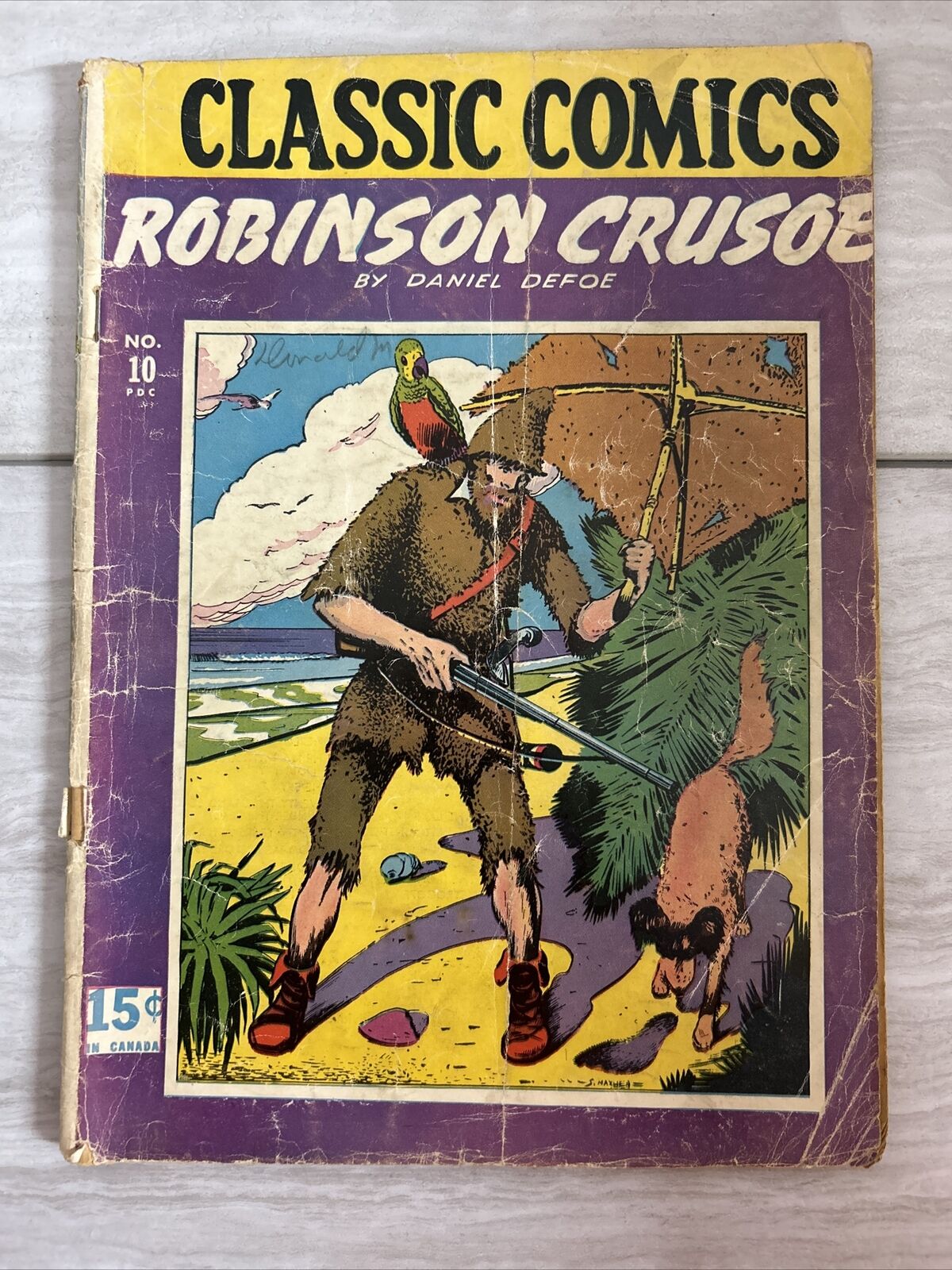 Classic Comics #10 Robinson Crusoe 1943 Used Good Condition See Pictures