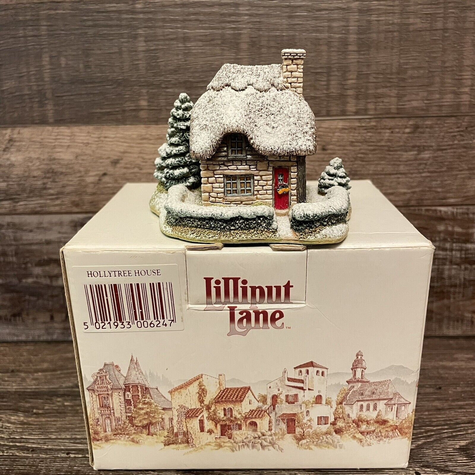 Lilliput Lane Hollytree House Christmas Collection Ornament 1992 With Box