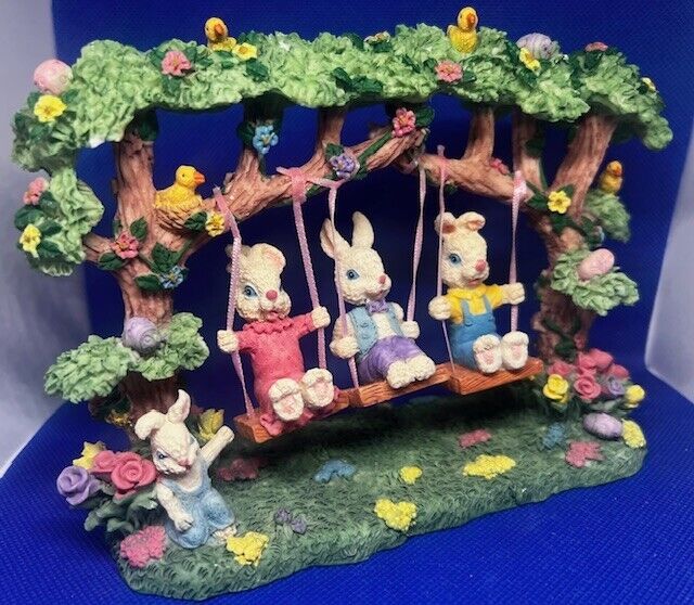 Vintage Easter Bunny Tree Swing 7