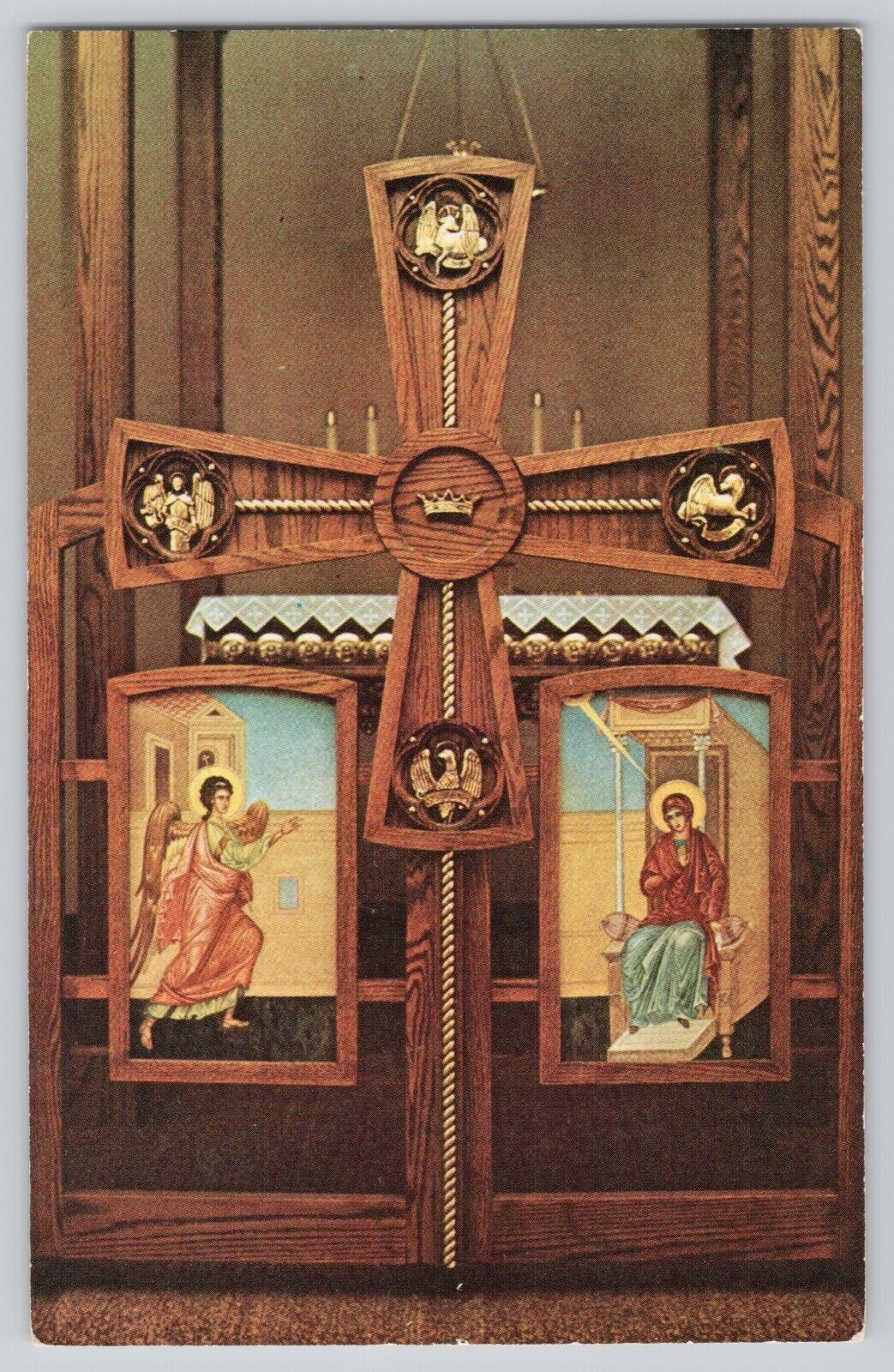 Royal Doors Chapel of the Queen of Heaven Convent Warren Ohio Postcard Letter
